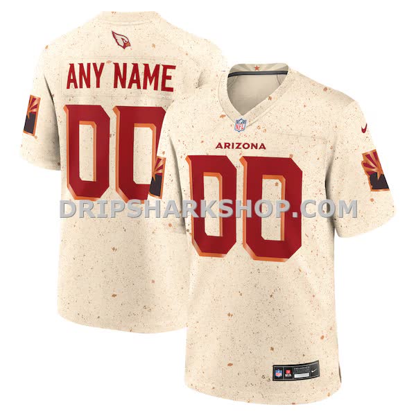 Mens Nike Natural Arizona Cardinals 2025 Rivalries Collection Custom Game Jersey