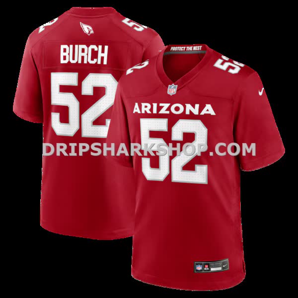 Mens Nike Jordan Burch Cardinal Arizona Cardinals Team Game Jersey
