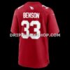 Mens Nike Trey Benson Cardinal Arizona Cardinals Team Game Jersey