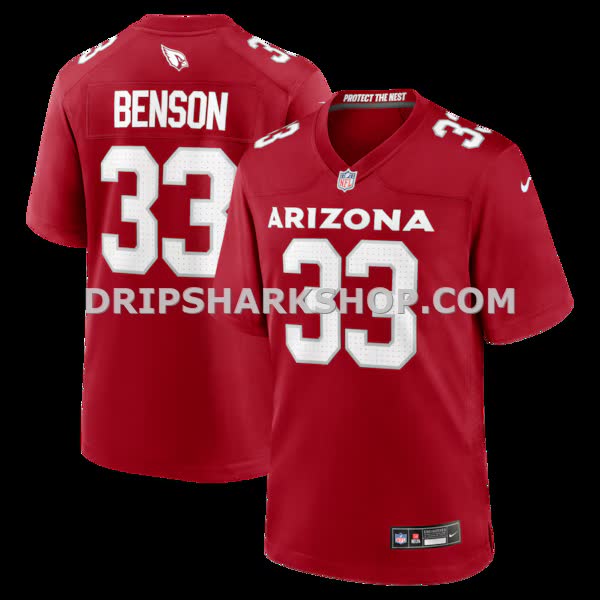 Mens Nike Trey Benson Cardinal Arizona Cardinals Team Game Jersey