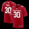 Mens Nike Darren Hall Cardinal Arizona Cardinals Team Game Jersey