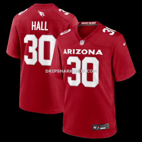 Mens Nike Darren Hall Cardinal Arizona Cardinals Team Game Jersey