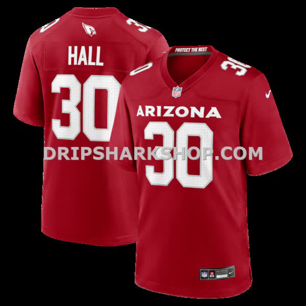 Mens Nike Darren Hall Cardinal Arizona Cardinals Team Game Jersey