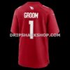 Mens Nike Number 1 Groom Cardinal Arizona Cardinals Game Jersey