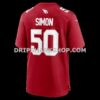 Mens Nike Cody Simon Cardinal Arizona Cardinals Team Game Jersey