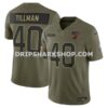 Mens Nike Pat Tillman Olive Arizona Cardinals 2025 Salute To Service Retired Limited Jersey
