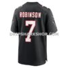 Mens Nike Bijan Robinson Black Atlanta Falcons Throwback Game Jersey