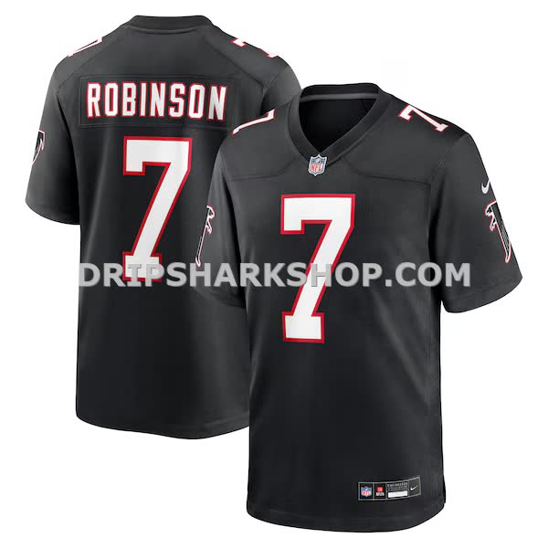 Mens Nike Bijan Robinson Black Atlanta Falcons Throwback Game Jersey