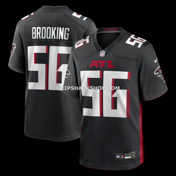 Mens Nike Keith Brooking Black Atlanta Falcons Game Retired Player Jersey