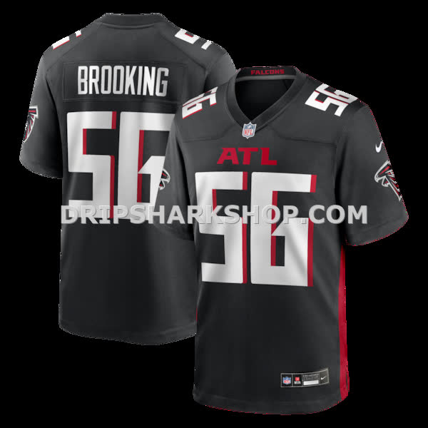Mens Nike Keith Brooking Black Atlanta Falcons Game Retired Player Jersey