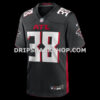 Mens Nike Nathan Carter Black Atlanta Falcons Team Game Jersey