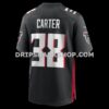 Mens Nike Nathan Carter Black Atlanta Falcons Team Game Jersey