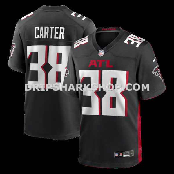 Mens Nike Nathan Carter Black Atlanta Falcons Team Game Jersey