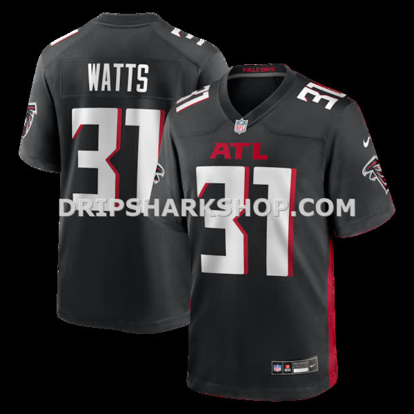Mens Nike Xavier Watts Black Atlanta Falcons Team Game Jersey