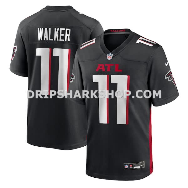 Mens Nike Jalon Walker Black Atlanta Falcons Team Game Jersey