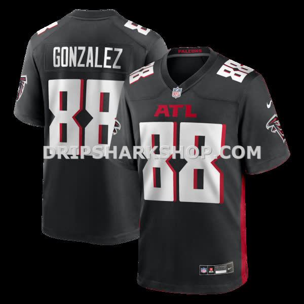 Mens Nike Tony Gonzalez Black Atlanta Falcons Game Retired Player Jersey
