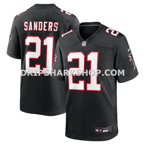 Mens Nike Deion Sanders Black Atlanta Falcons Retired Player Alternate Game Jersey