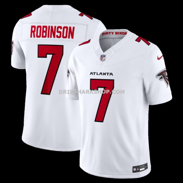 Mens Nike Bijan Robinson White Atlanta Falcons Vapor Fuse Sewn Down Limited Jersey