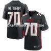 NFL023429M01-01ebc4 Mens Nike Jake Matthews Black Atlanta Falcons Game Jersey Pi4018000