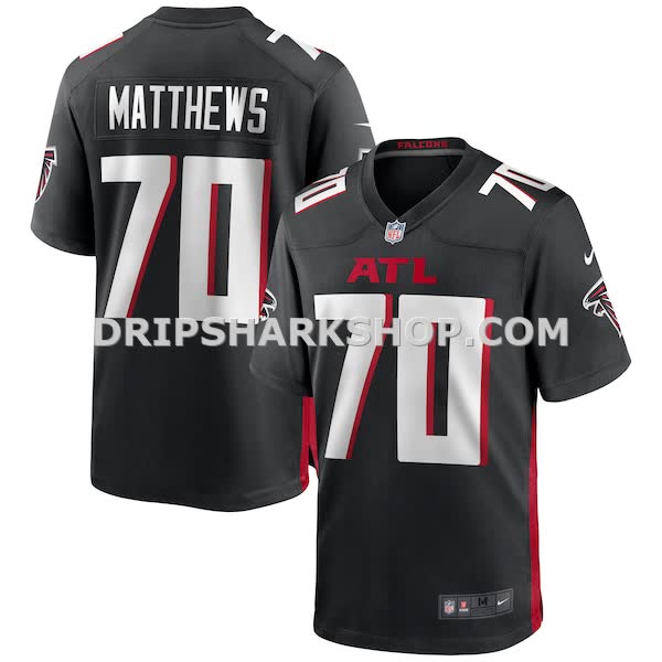 Mens Nike Jake Matthews Black Atlanta Falcons Game Jersey Pi4018000