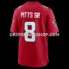NFL024531G02-345263 Mens Nike Kyle Pitts Sr Red Atlanta Falcons Game Jersey