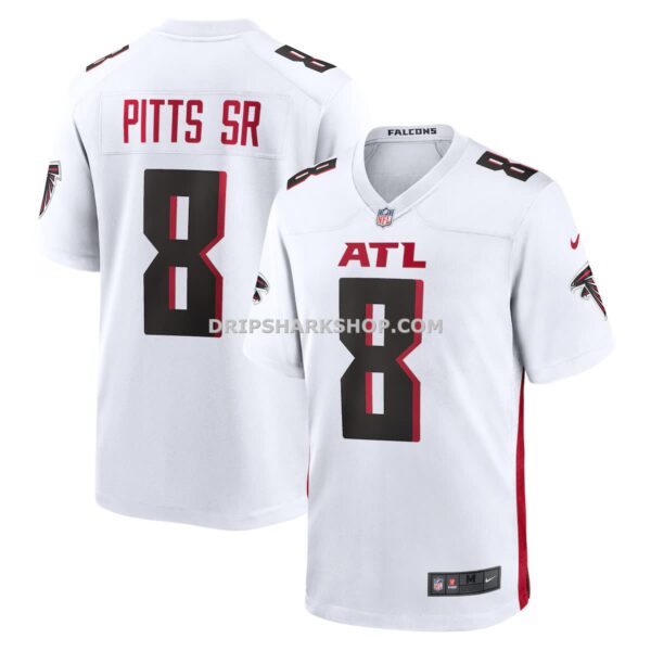 NFL024820G04-740c87 Mens Nike Kyle Pitts Sr White Atlanta Falcons White Game Jersey