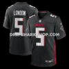 NFL024dfcM01-00537b Mens Nike Drake London Black Atlanta Falcons Player Game Jersey