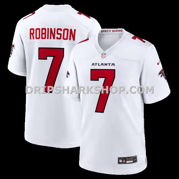 Mens Nike Bijan Robinson White Atlanta Falcons Game Jersey