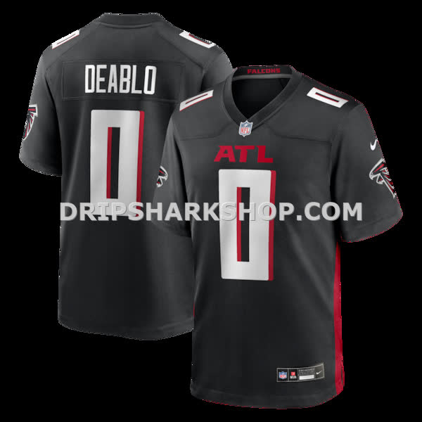 Mens Nike Divine Deablo Black Atlanta Falcons Team Game Jersey