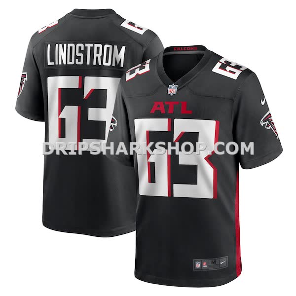 Mens Nike Chris Lindstrom Black Atlanta Falcons Team Game Jersey