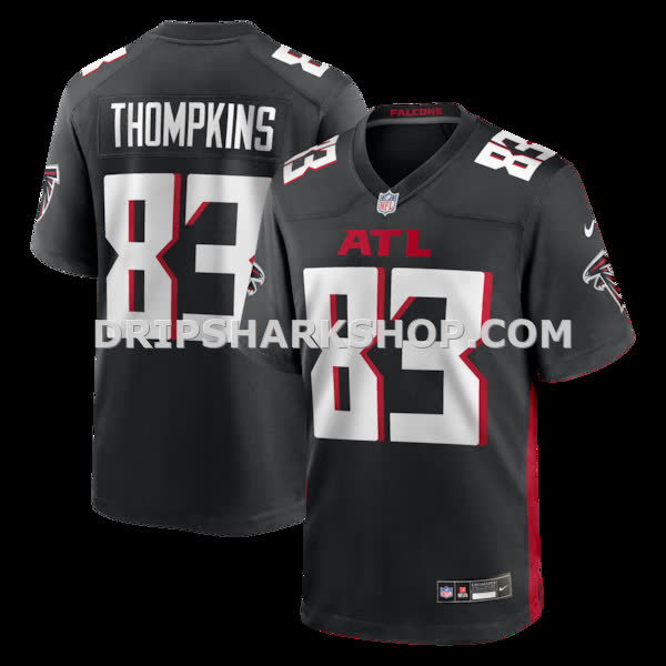 Mens Nike Deven Thompkins Black Atlanta Falcons Team Game Jersey