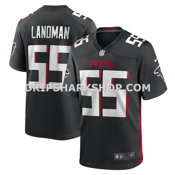 Mens Nike Black Nate Landman Atlanta Falcons Game Player Jersey Pi5110000