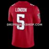 NFL028ed5G02-c8e6d8 Mens Nike Drake London Red Atlanta Falcons Vapor Fuse Sewn Down Limited Jersey