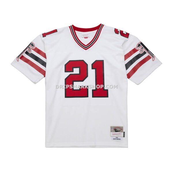NFL0294d6G04-62daf8 Mens Mitchell And Ness Deion Sanders White Atlanta Falcons 1989 Legacy Replica Jersey