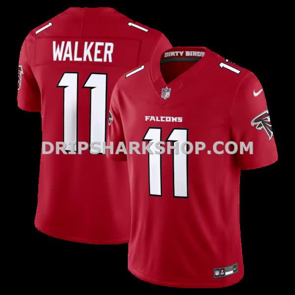 Mens Nike Jalon Walker Red Atlanta Falcons Vapor Fuse Sewn Down Limited Jersey