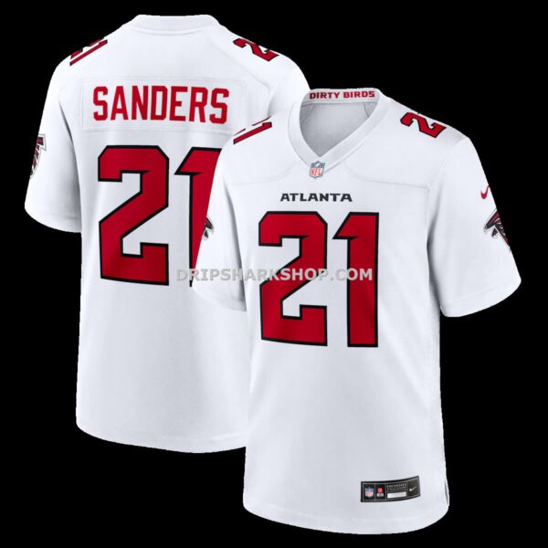 Mens Nike Deion Sanders White Atlanta Falcons Retired Player Game Jersey