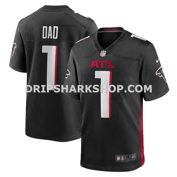 Mens Nike Number 1 Dad Black Atlanta Falcons Game Jersey