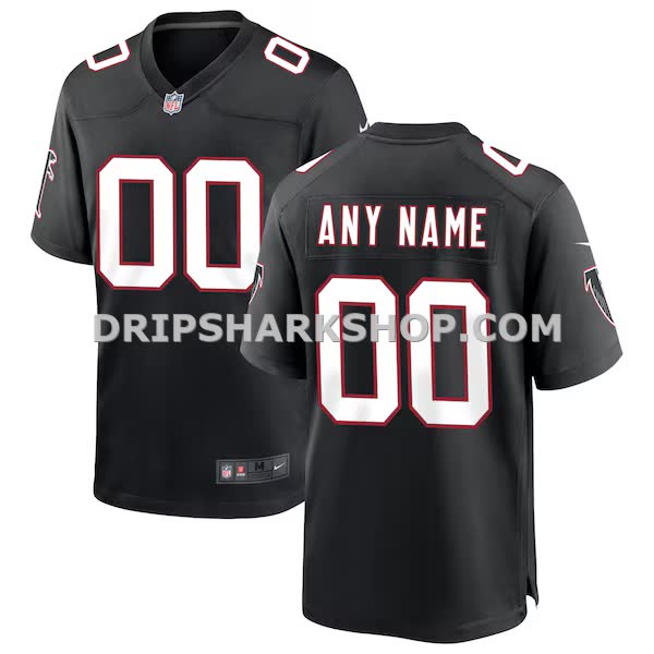 Mens Nike Black Atlanta Falcons Throwback Custom Game Jersey Pi3888000