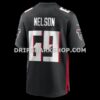 Mens Nike Jack Nelson Black Atlanta Falcons Team Game Jersey
