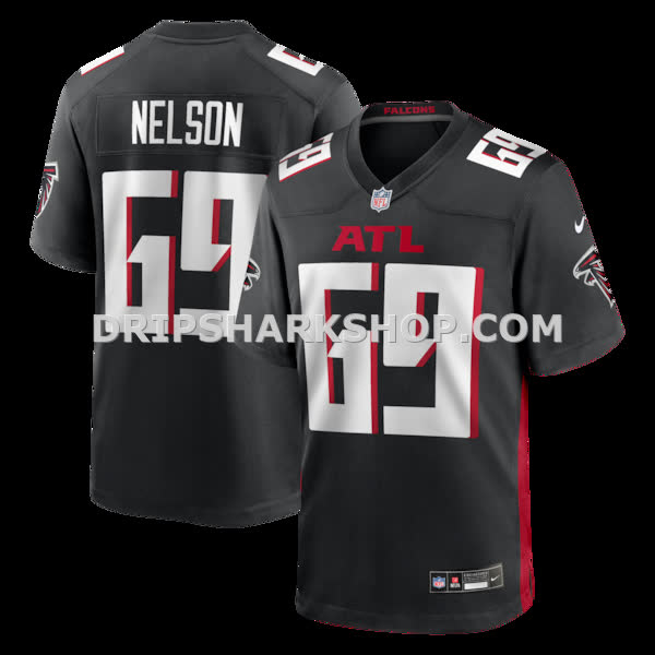Mens Nike Jack Nelson Black Atlanta Falcons Team Game Jersey