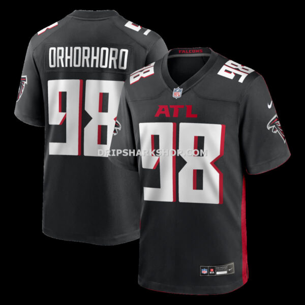 NFL02ddf5G06-ec5703 Mens Nike Ruke Orhorhoro Black Atlanta Falcons Team Game Jersey