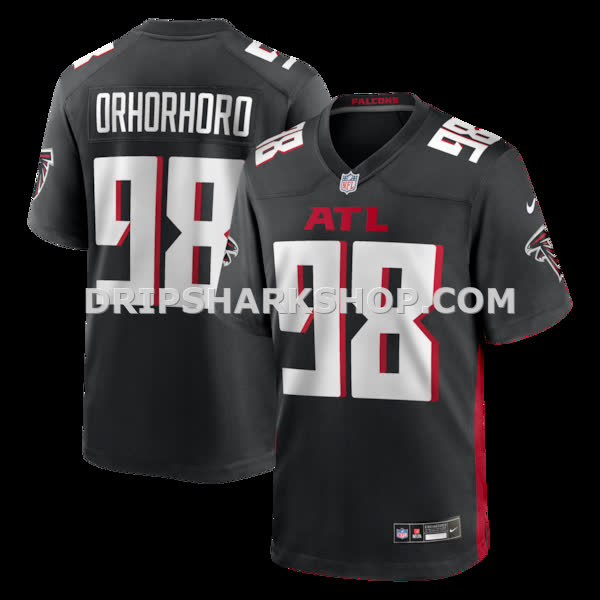 Mens Nike Ruke Orhorhoro Black Atlanta Falcons Team Game Jersey
