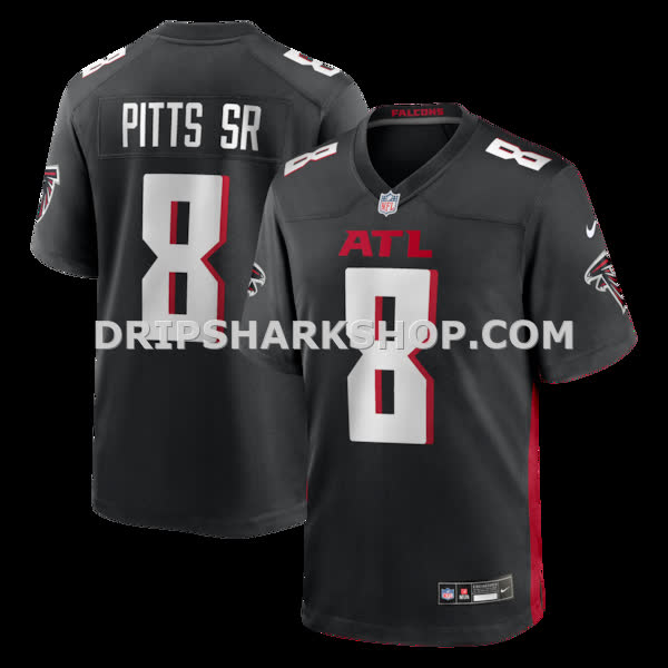 Mens Nike Kyle Pitts Sr Black Atlanta Falcons Team Game Jersey