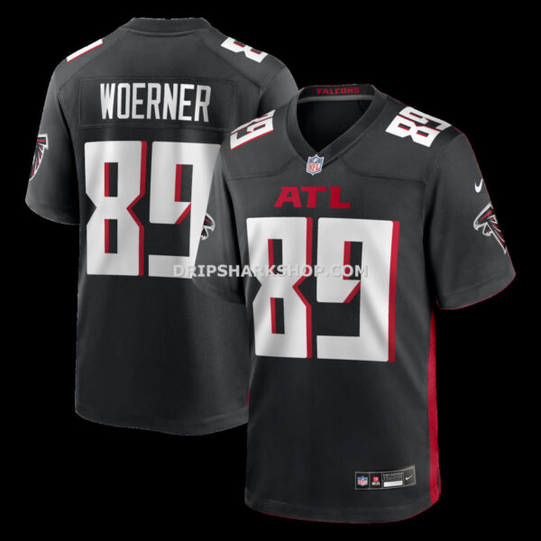 NFL02e788G06-b22f3d Mens Nike Charlie Woerner Black Atlanta Falcons Game Jersey