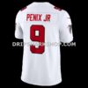 Mens Nike Michael Penix Jr White Atlanta Falcons Vapor Fuse Sewn Down Limited Jersey