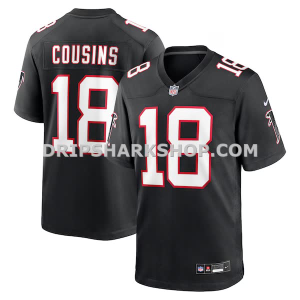 Mens Nike Kirk Cousins Black Atlanta Falcons Alternate Game Player Jersey