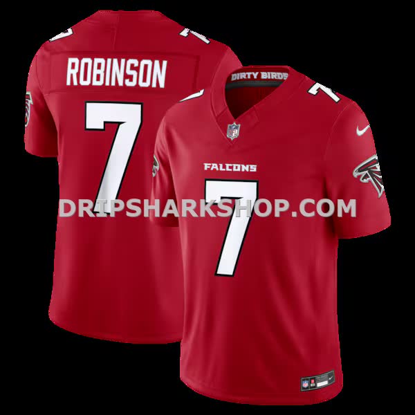 Mens Nike Bijan Robinson Red Atlanta Falcons Vapor Fuse Sewn Down Limited Jersey