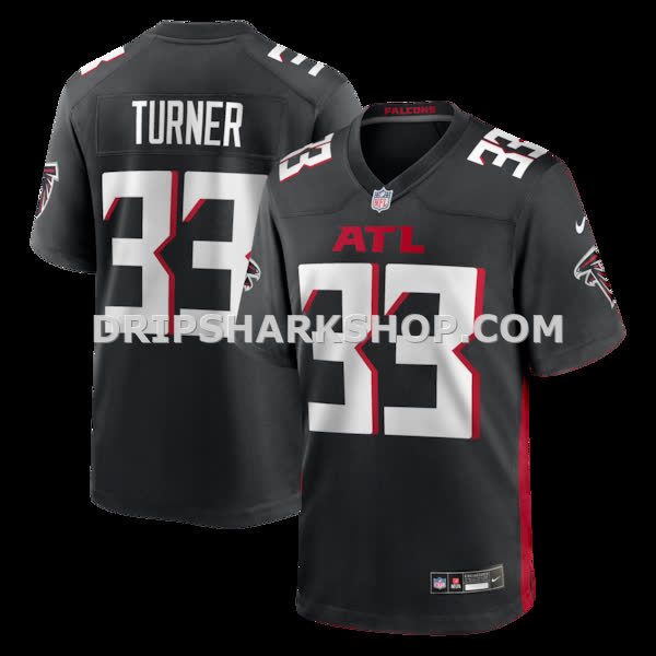 Mens Nike Michael Turner Black Atlanta Falcons Game Retired Player Jersey