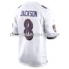Mens Nike Lamar Jackson White Baltimore Ravens Game Jersey Pi4555000