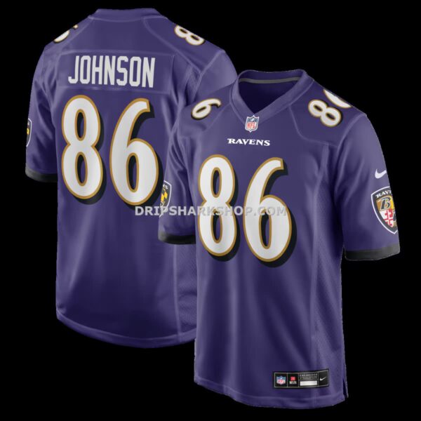 Mens Nike Cornelius Johnson Purple Baltimore Ravens Team Game Jersey